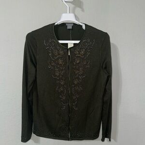 Ann Taylor Olive Green Cardigan NWT‎ Sz Large
